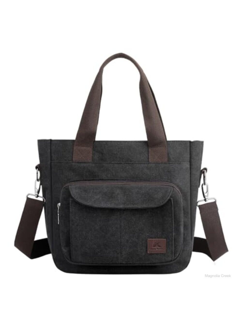 Canvas Tote Purse Multi Pocket Crossbody Shoulder Bag Small Handbag Work Bag